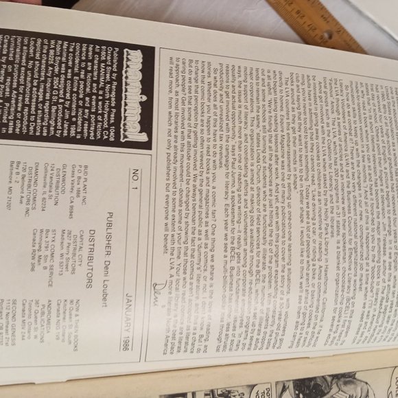 Manimal No. 1 1986 by Renegade Press Comic Book - Picture 8 of 10